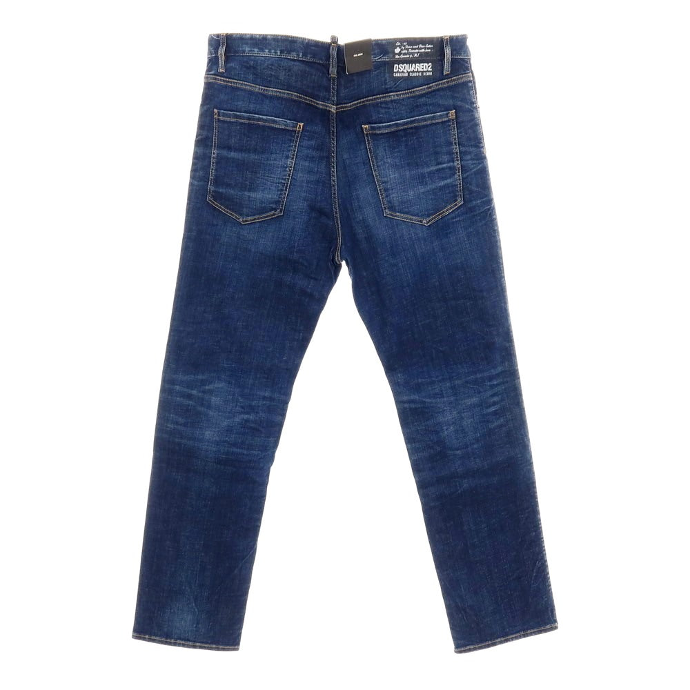 【新品】ディースクエアード DSQUARED2 642 JEAN ストレッチ コットン デニムパンツ ジーンズ ネイビー【サイズ56】【 状態ランクN 】【 メンズ 】
