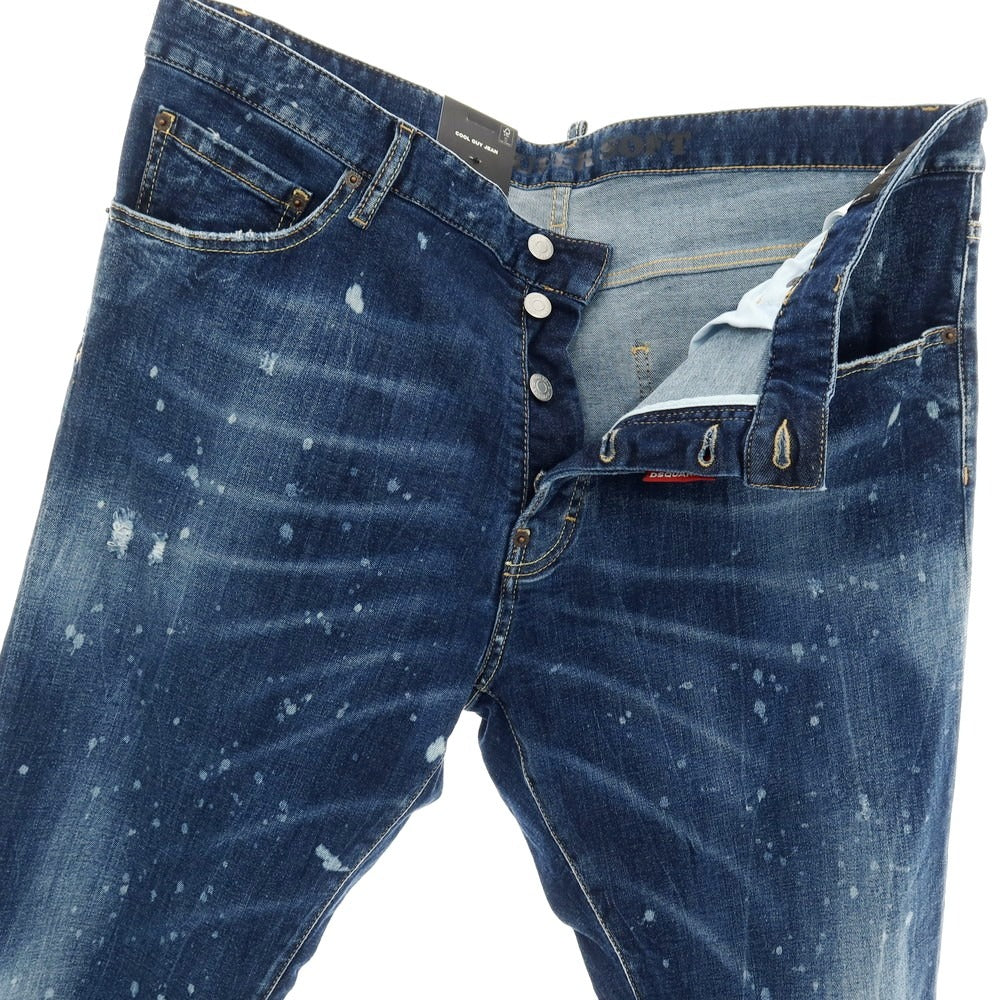 【新品】ディースクエアード DSQUARED2 COOL GUY JEAN ストレッチ コットン デニムパンツ ジーンズ ネイビー【サイズ56】【 状態ランクN 】【 メンズ 】