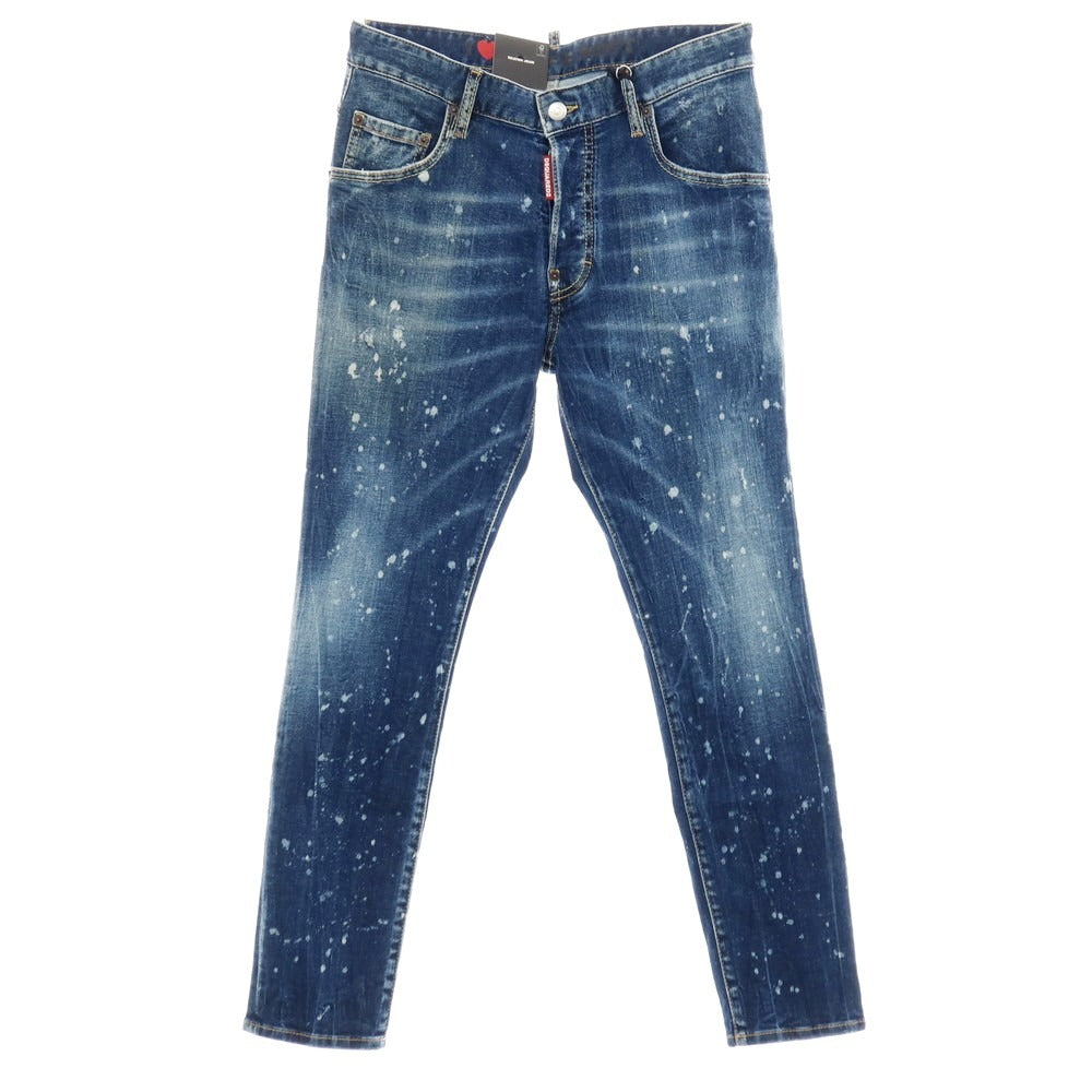 【新品】ディースクエアード DSQUARED2 SKATER JEAN ストレッチ コットン デニムパンツ ジーンズ ネイビー【サイズ44】【 状態ランクN 】【 メンズ 】