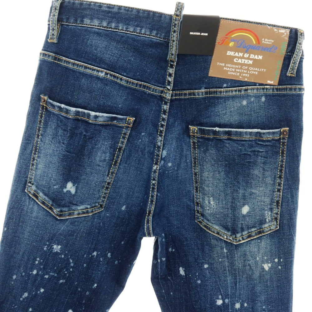 【新品】ディースクエアード DSQUARED2 SKATER JEAN ストレッチ コットン デニムパンツ ジーンズ ネイビー【サイズ44】【 状態ランクN 】【 メンズ 】
