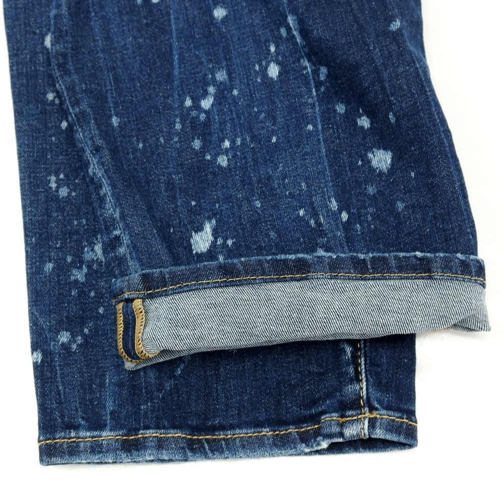 【新品】ディースクエアード DSQUARED2 SKATER JEAN ストレッチ コットン デニムパンツ ジーンズ ネイビー【サイズ56】【 状態ランクN 】【 メンズ 】