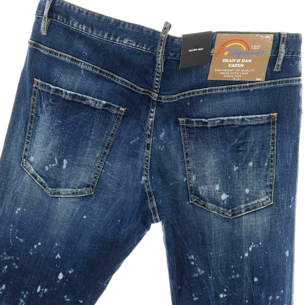 【SALE10%OFF/返品不可】【新品】ディースクエアード DSQUARED2 SKATER JEAN ストレッチ コットン デニムパンツ ジーンズ ネイビー【 サイズ58 】【 状態ランクN 】【 メンズ 】