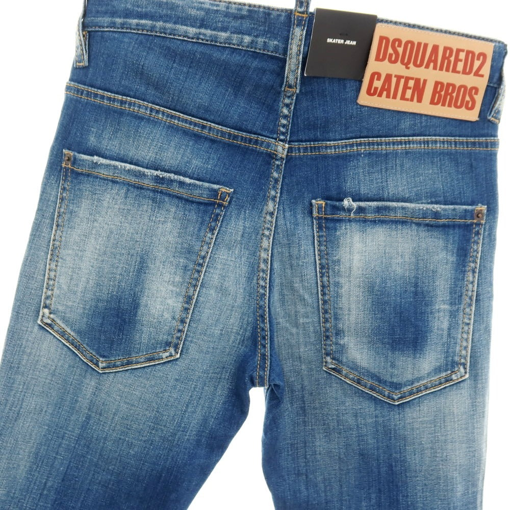 【新品】ディースクエアード DSQUARED2 SKATER JEAN ストレッチ コットン デニムパンツ ジーンズ ネイビー【サイズ42】【 状態ランクN 】【 メンズ 】