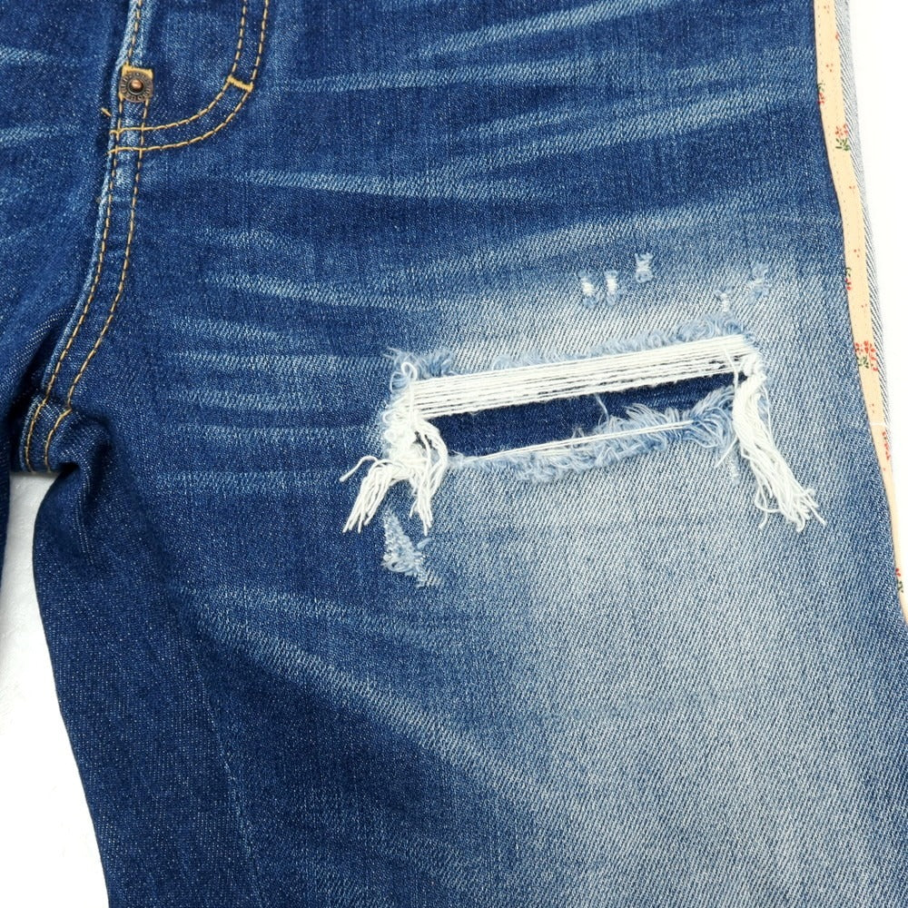 【新品】ディースクエアード DSQUARED2 642 JEAN ストレッチ コットン バックレースアップ デニムパンツ ジーンズ ネイビー【サイズ42】【 状態ランクN 】【 メンズ 】
