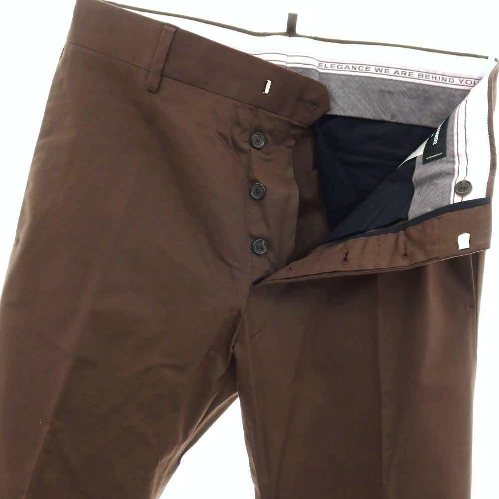 【SALE10%OFF/返品不可】【新品】ディースクエアード DSQUARED2 Panama Pant ストレッチ コットン カジュアルスラックスパンツ S71KB0588 ブラウン【 サイズ46 】【 状態ランクN 】【 メンズ 】