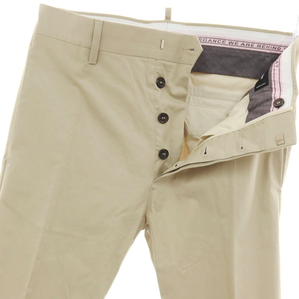 【SALE10%OFF/返品不可】【新品】ディースクエアード DSQUARED2 Panama Pant ストレッチ コットン カジュアルスラックスパンツ S71KB0588 ベージュ【 サイズ42 】【 状態ランクN 】【 メンズ 】
