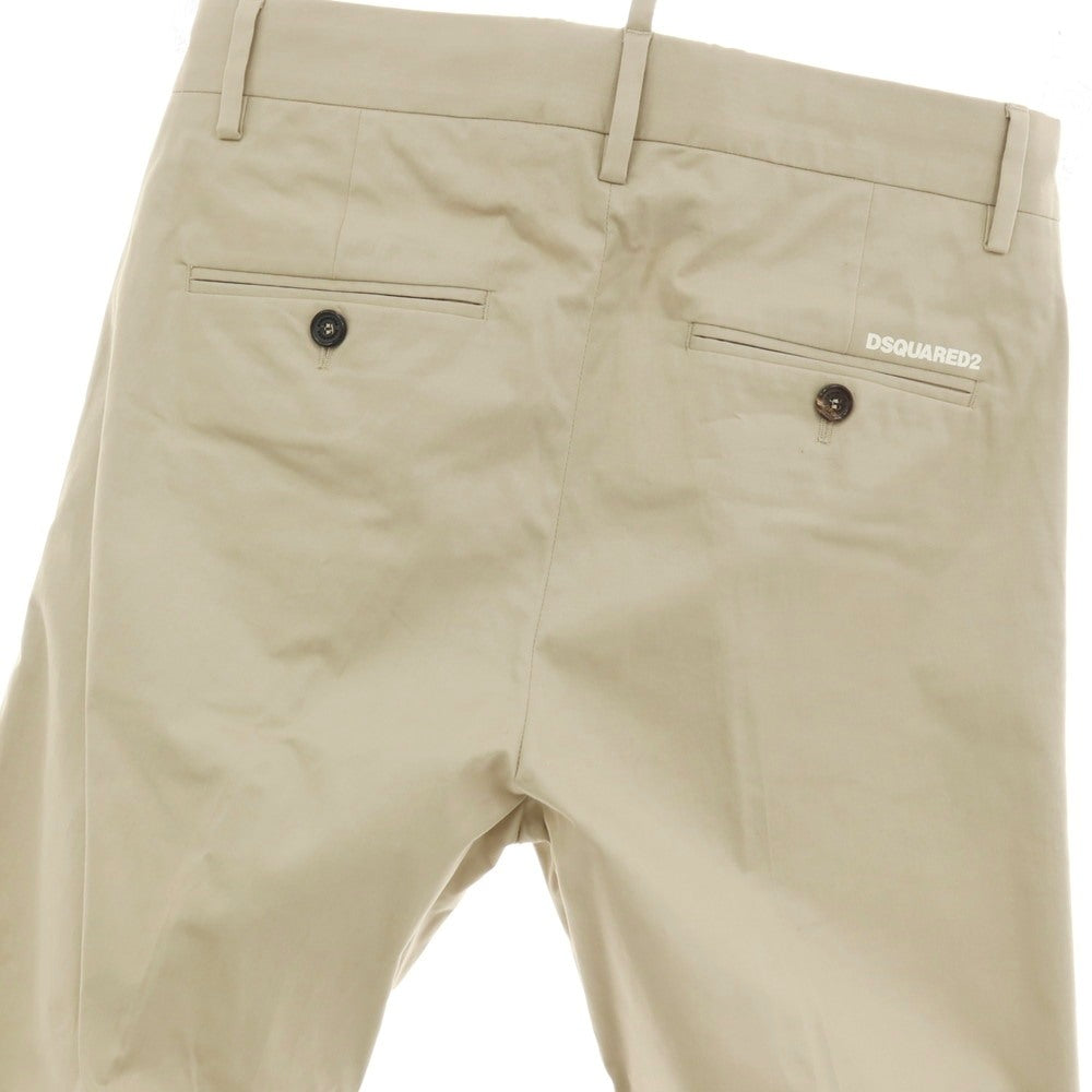 【新品】ディースクエアード DSQUARED2 Panama Pant ストレッチ コットン カジュアルスラックスパンツ S71KB0588 ベージュ【サイズ44】【 状態ランクN 】【 メンズ 】