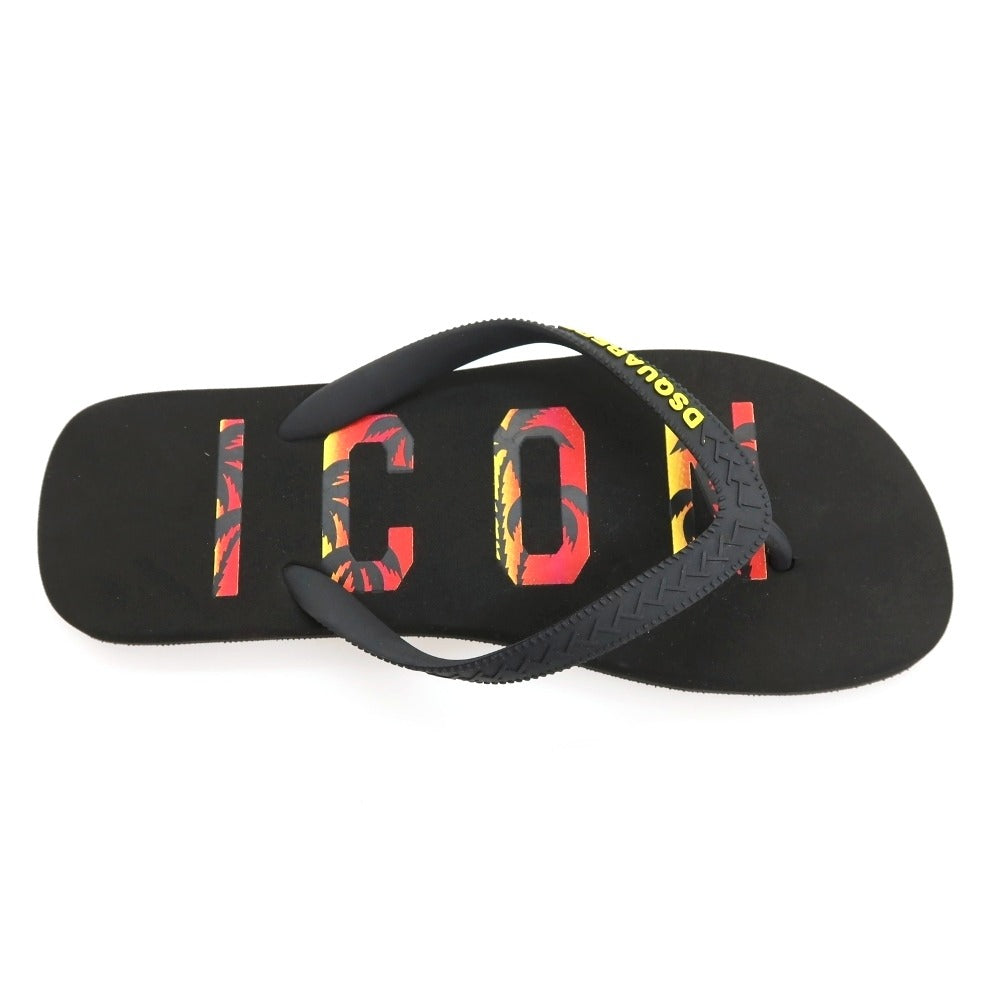 【新品アウトレット】ディースクエアード DSQUARED2 S82FF0001 ラバー系 ビーチサンダル ブラック【サイズ42】【 状態ランクN- 】【 メンズ 】