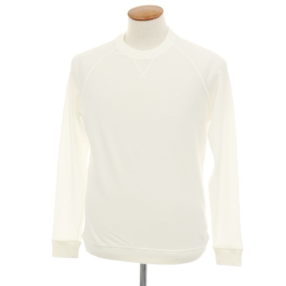 【新品】ザノーネ ZANONE アイスピケコットン クルーネック 長袖 プルオーバーニット ホワイト【サイズ46】【 状態ランクN 】【 メンズ 】