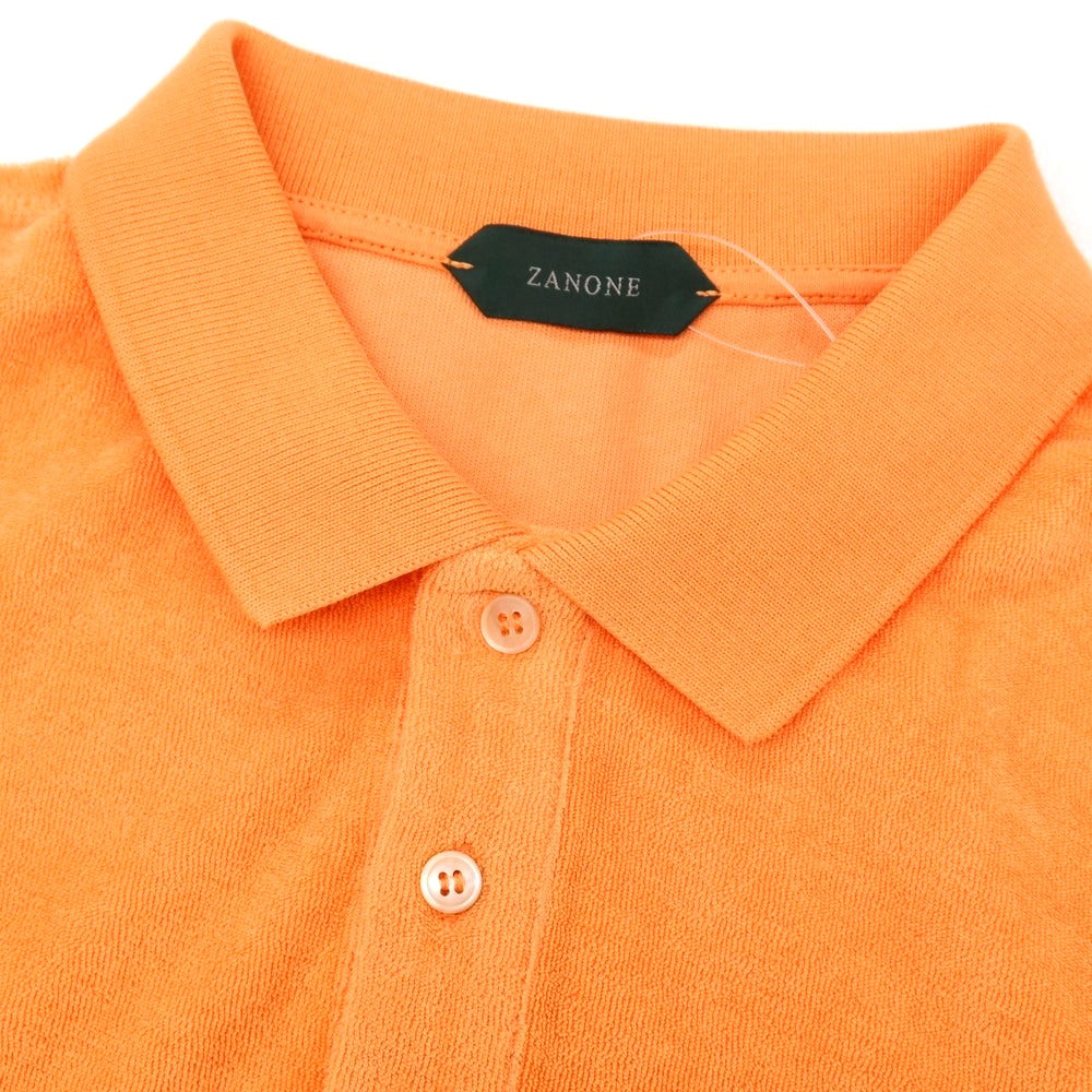 【新品】ザノーネ ZANONE コットン パイル 半袖ポロシャツ オレンジ【サイズ50】【 状態ランクN 】【 メンズ 】