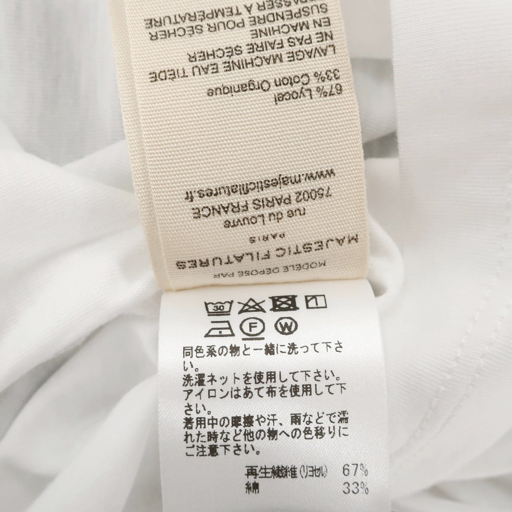 【新品】マジェスティック フィラチュール オム MAJESTIC FILATURES HOMME リヨセルオーガニックコットン クルーネック 半袖Tシャツ ホワイト【サイズS】【 状態ランクN 】【 メンズ 】