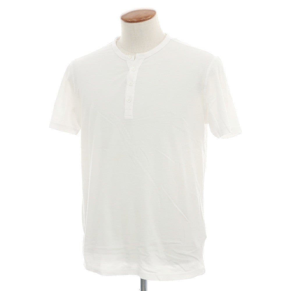 【新品】マジェスティック フィラチュール オム MAJESTIC FILATURES HOMME コットン ヘンリーネック 半袖Tシャツ ホワイト【サイズM】【 状態ランクN 】【 メンズ 】