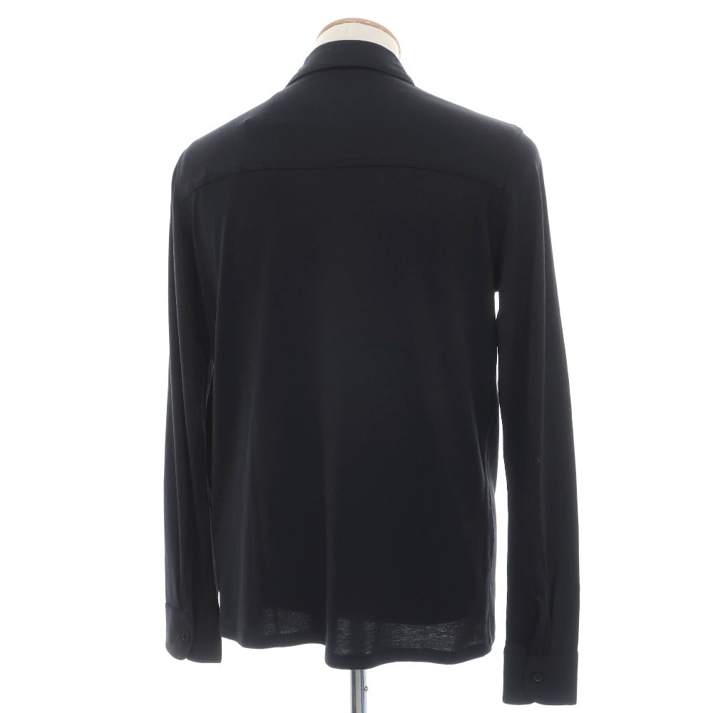 【新品】マジェスティック フィラチュール オム MAJESTIC FILATURES HOMME リヨセルオーガニックコットン ジャージー レギュラーカラー カジュアルシャツ ブラック【サイズS】【 状態ランクN 】【 メンズ 】