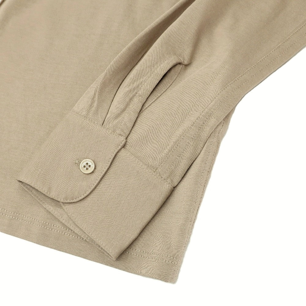 【新品】マジェスティック フィラチュール オム MAJESTIC FILATURES HOMME リヨセルオーガニックコットン ジャージー レギュラーカラー カジュアルシャツ ダークベージュ【サイズM】【 状態ランクN 】【 メンズ 】