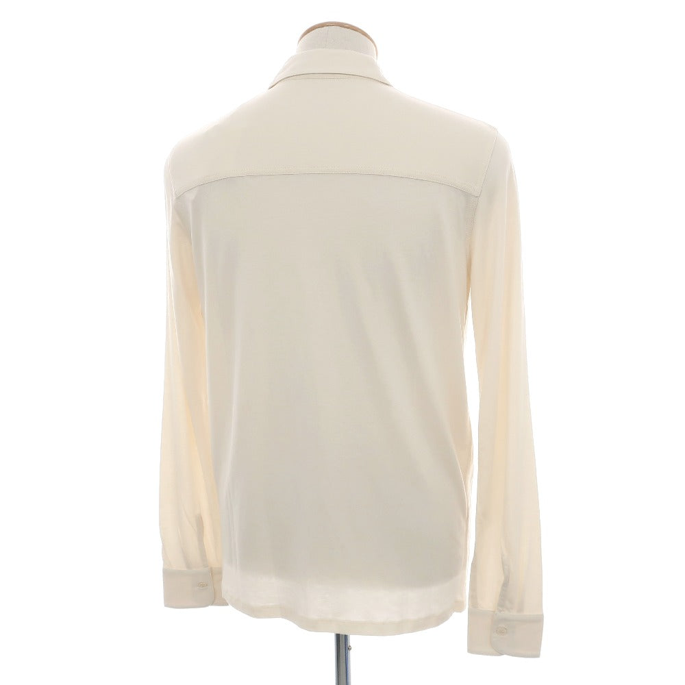 【新品】マジェスティック フィラチュール オム MAJESTIC FILATURES HOMME リヨセルオーガニックコットン ジャージー レギュラーカラー カジュアルシャツ クリーム【サイズS】【 状態ランクN 】【 メンズ 】