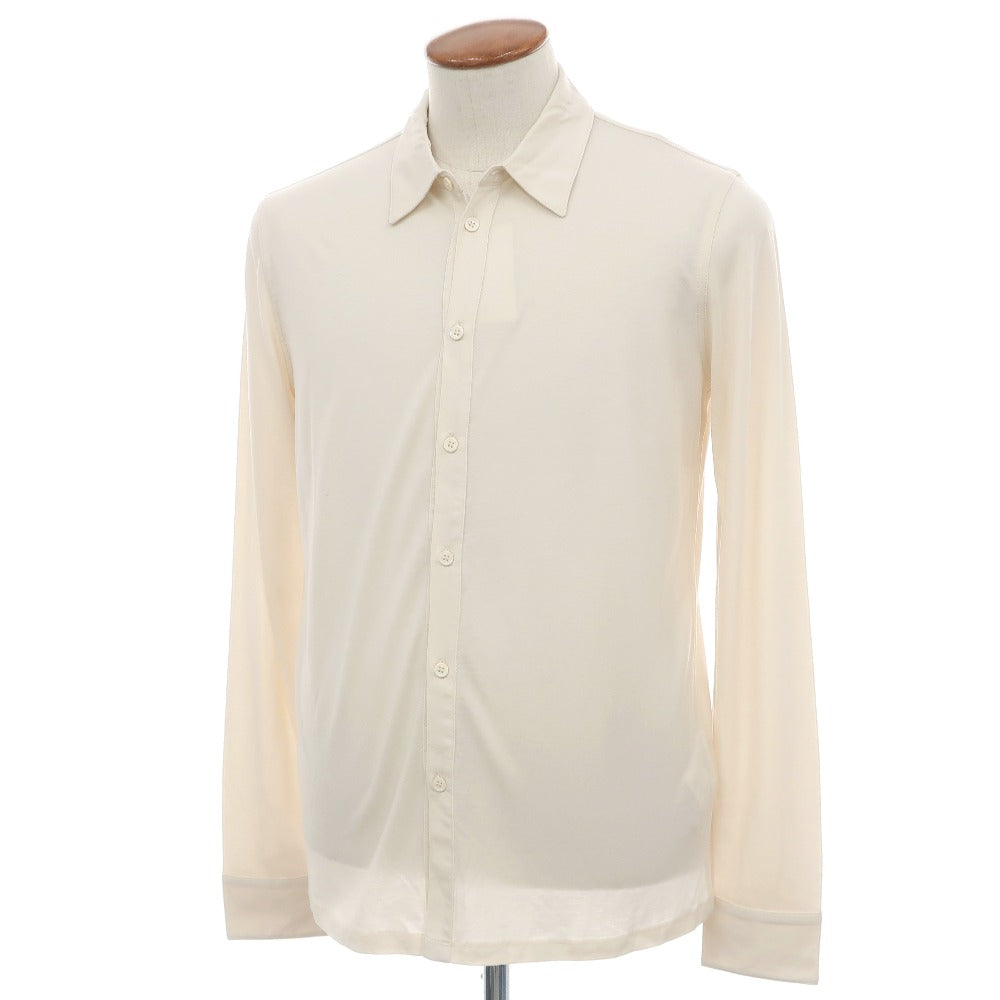【新品】マジェスティック フィラチュール オム MAJESTIC FILATURES HOMME リヨセルオーガニックコットン ジャージー レギュラーカラー カジュアルシャツ クリーム【サイズM】【 状態ランクN 】【 メンズ 】