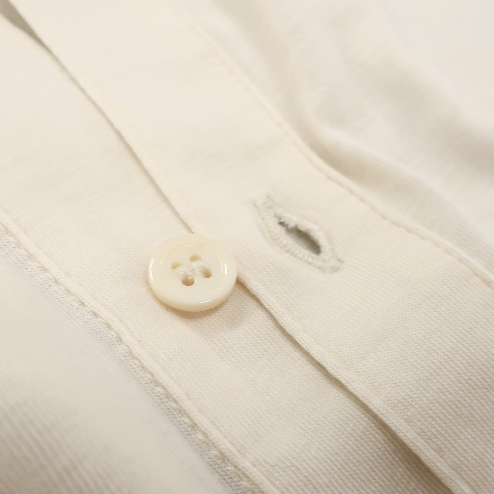 【新品】マジェスティック フィラチュール オム MAJESTIC FILATURES HOMME リヨセルオーガニックコットン ジャージー レギュラーカラー カジュアルシャツ クリーム【サイズM】【 状態ランクN 】【 メンズ 】