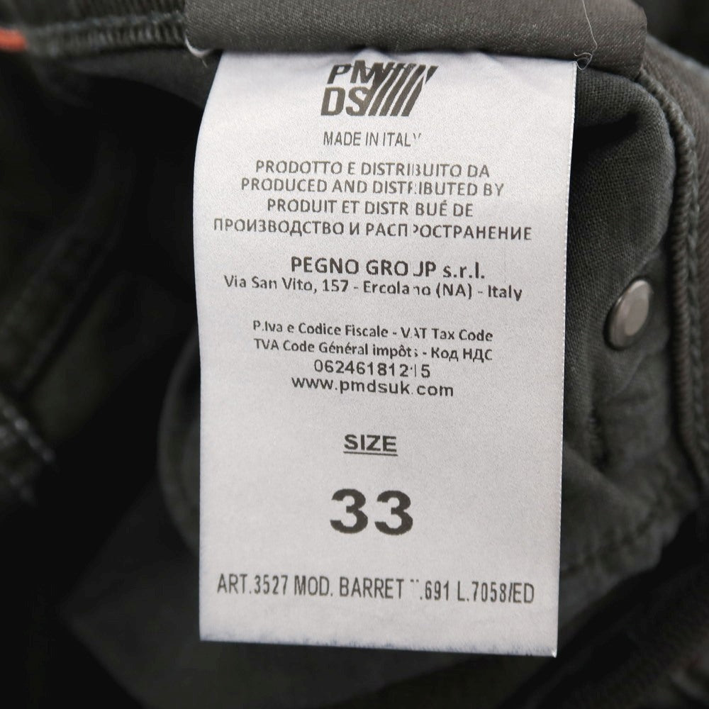 【新品】ピーエムディーエス PMDS 42-129PM BARRET ストレッチ コットン デニムパンツ ブラック【サイズ33】【 状態ランクN 】【 メンズ 】