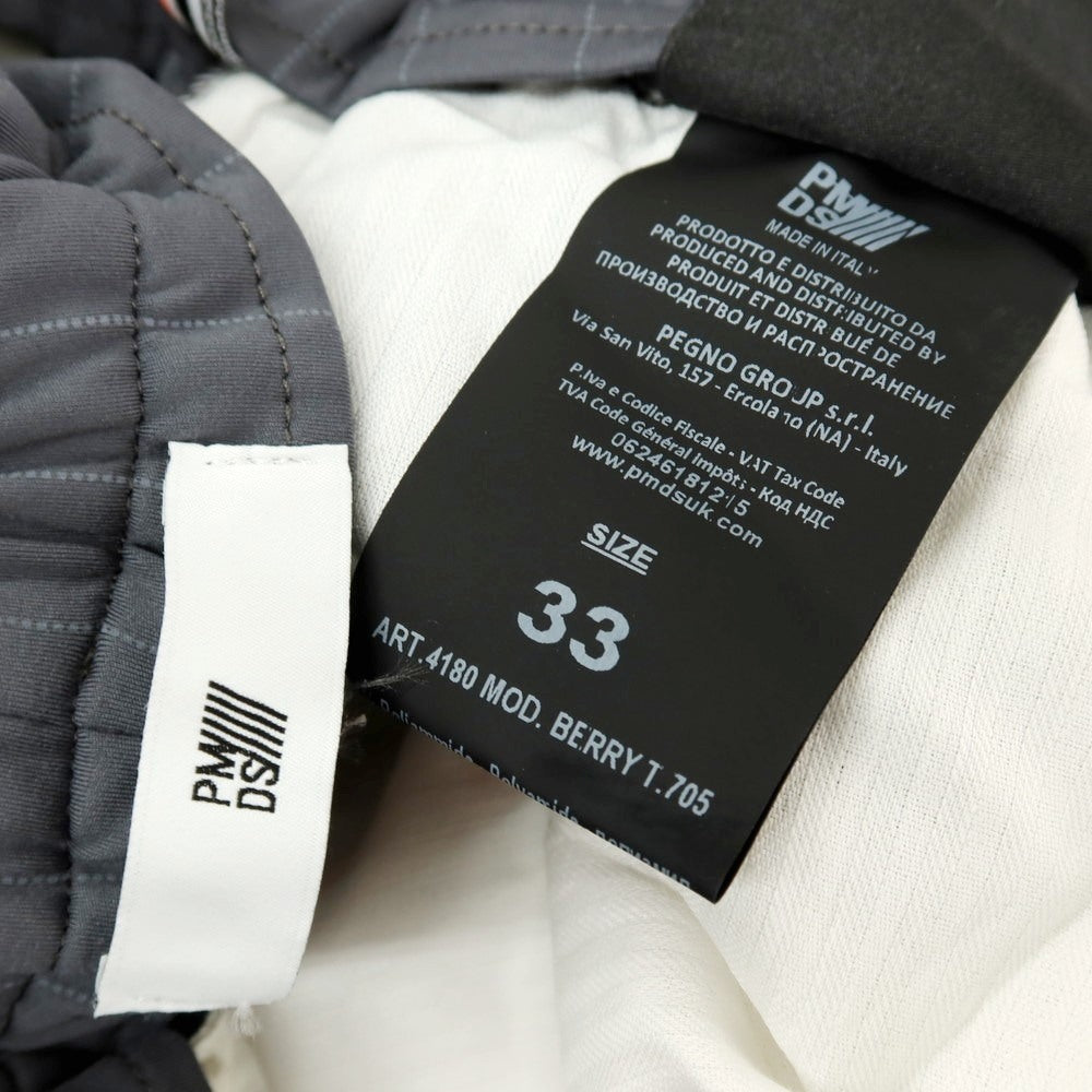 【SALE10%OFF/返品不可】【新品】ピーエムディーエス PMDS 42-024PM BERRY ハイパーストレッチ ナイロン ストライプ イージーパンツ グレー【 サイズ33 】【 状態ランクN 】【 メンズ 】