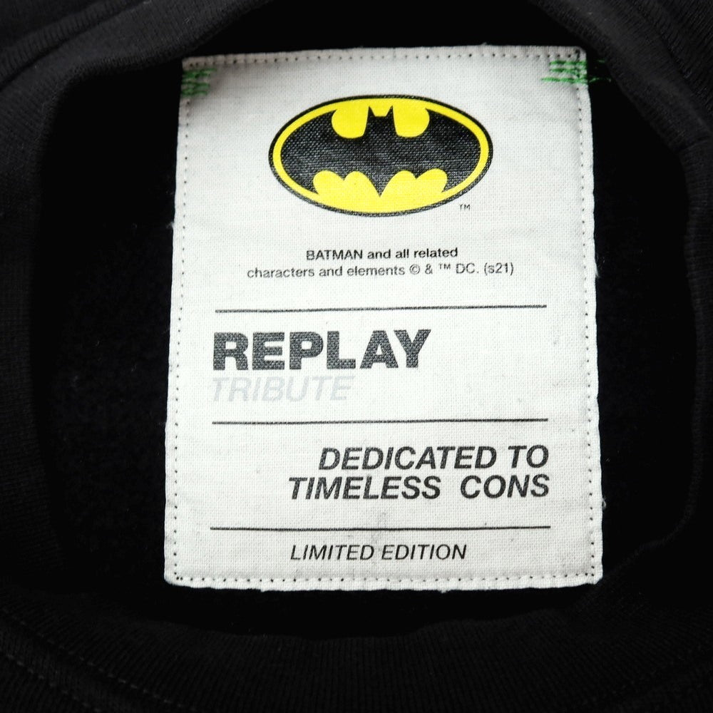【SALE30%OFF/返品不可】【新品】リプレイ REPLAY TRIBUTE × THE BATMAN コットン クルーネック スウェット ブラック【 サイズS 】【 状態ランクN 】【 メンズ 】