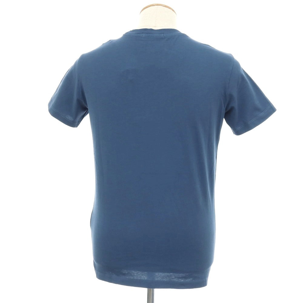 【新品】リプレイ REPLAY コットン RACING GARAGE プリント クルーネック 半袖Tシャツ ダルブルー【サイズS】【 状態ランクN 】【 メンズ 】