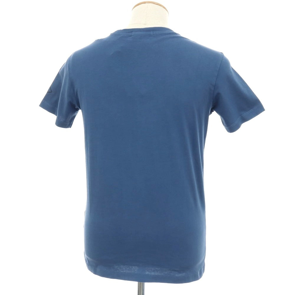 【新品アウトレット】リプレイ REPLAY コットン RACING GARAGE プリント クルーネック 半袖Tシャツ ダルブルー【サイズS】【 状態ランクN- 】【 メンズ 】