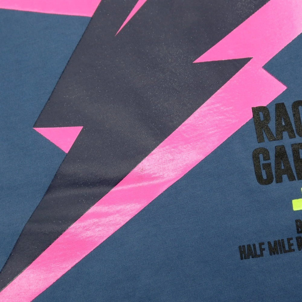 【新品アウトレット】リプレイ REPLAY コットン RACING GARAGE プリント クルーネック 半袖Tシャツ ダルブルー【サイズS】【 状態ランクN- 】【 メンズ 】