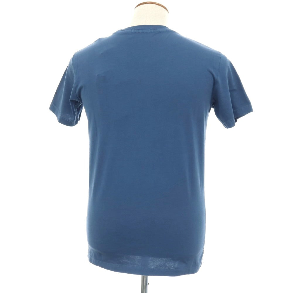 【新品アウトレット】リプレイ REPLAY コットン RACING GARAGE プリント クルーネック 半袖Tシャツ ダルブルー【サイズM】【 状態ランクN- 】【 メンズ 】