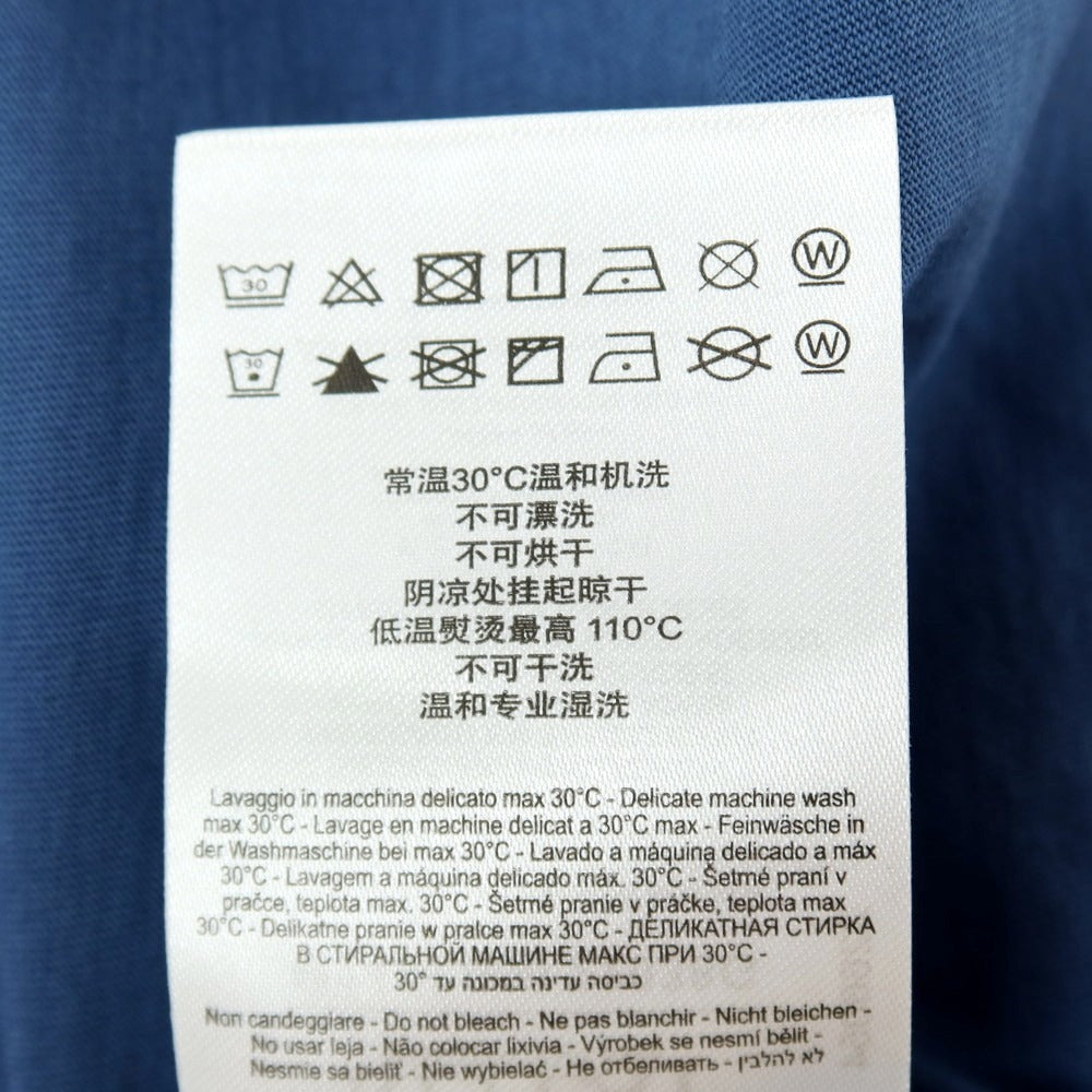 【新品】リプレイ REPLAY コットン RACING GARAGE プリント クルーネック 半袖Tシャツ ダルブルー【サイズM】【 状態ランクN 】【 メンズ 】