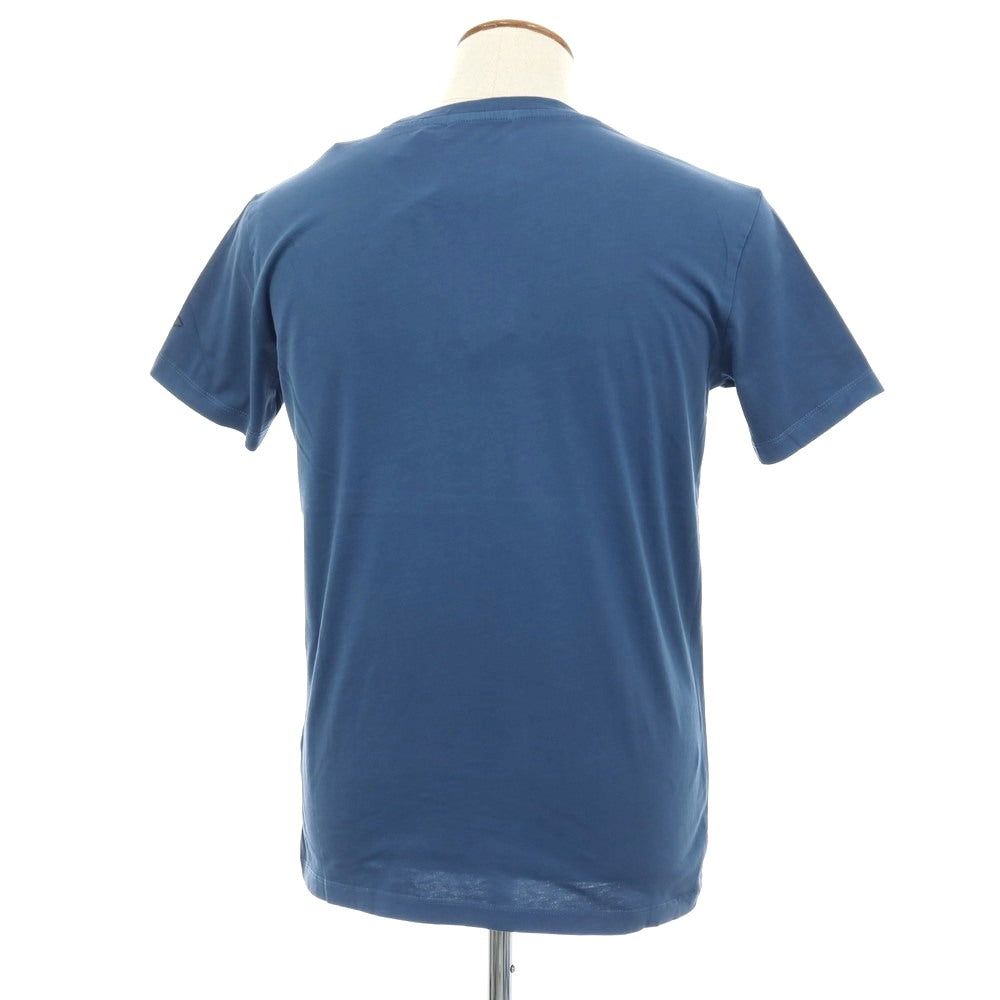 【新品アウトレット】リプレイ REPLAY コットン RACING GARAGE プリント クルーネック 半袖Tシャツ ダルブルー【サイズM】【 状態ランクN- 】【 メンズ 】
