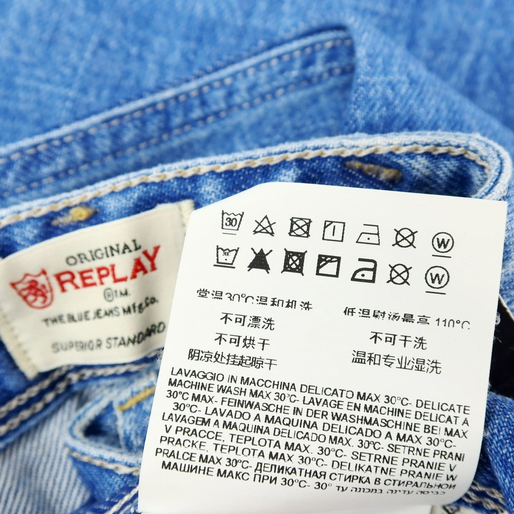 【新品】リプレイ REPLAY ANBASS コットン デニムパンツ ジーンズ ブルー【サイズ27】【 状態ランクN 】【 メンズ 】