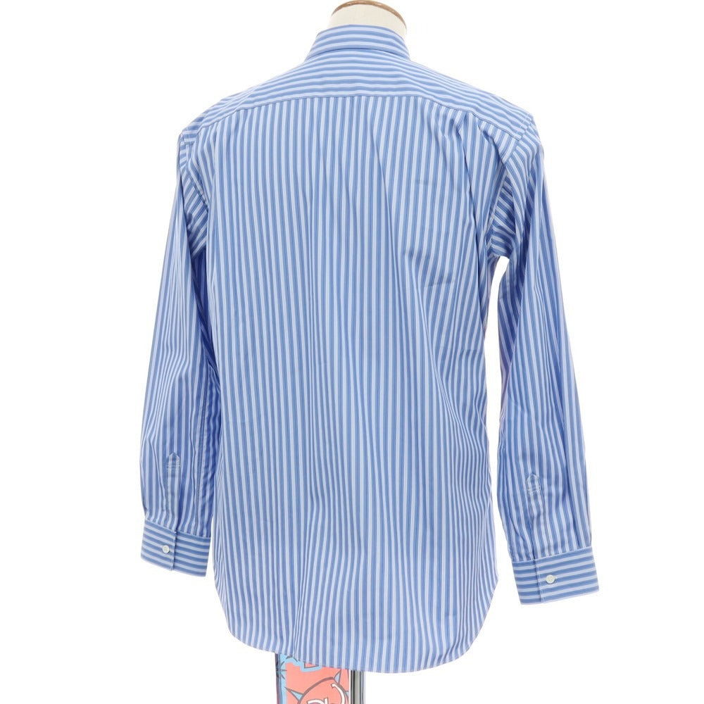 【中古】コムデギャルソンシャツ COMME des GARCONS SHIRT 2025年秋冬 Zip Football Scarf Shirt ストライプ カジュアルシャツ ブルーxホワイト【サイズM】【 状態ランクA 】【 メンズ 】