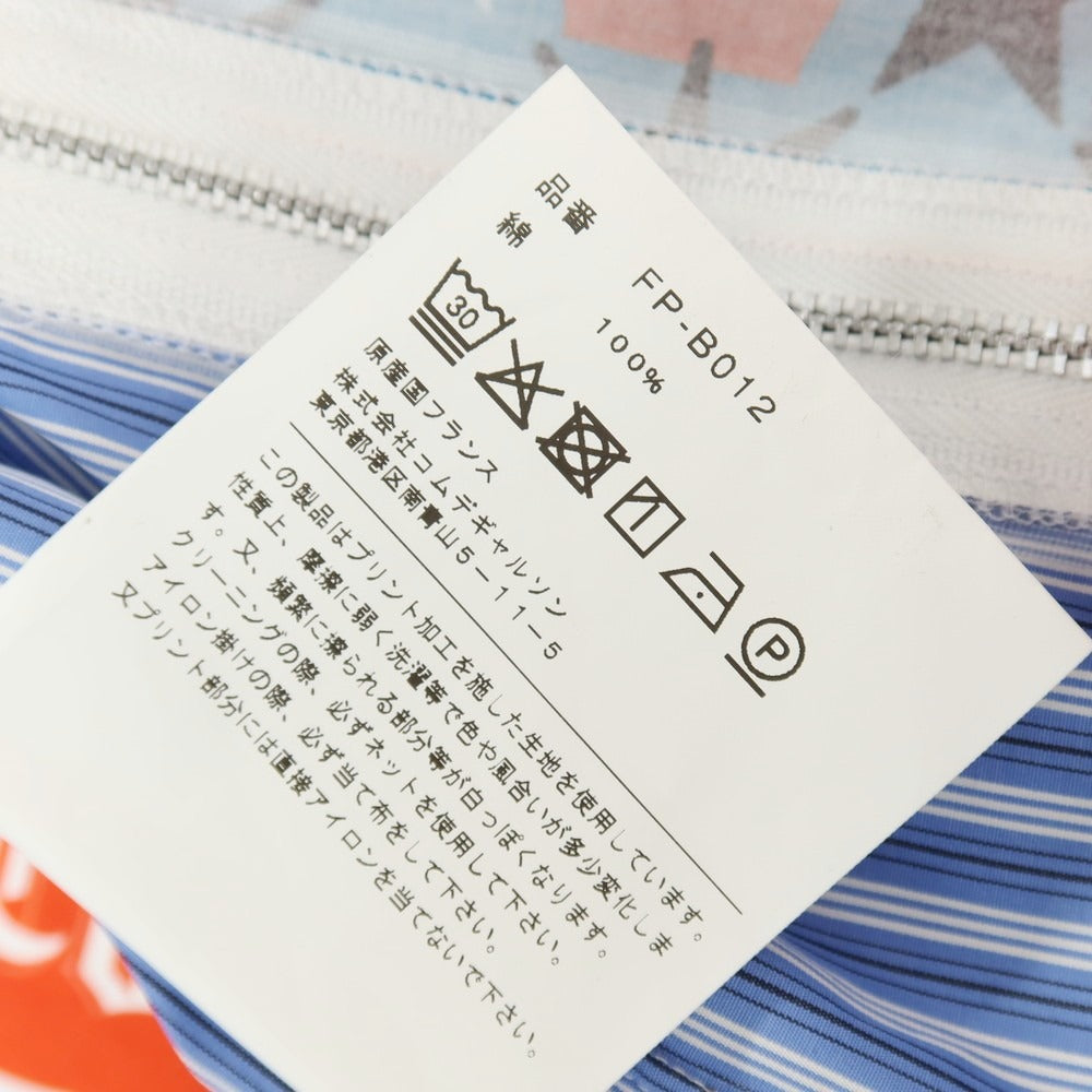 【中古】コムデギャルソンシャツ COMME des GARCONS SHIRT 2025年秋冬 Zip Football Scarf Shirt ストライプ カジュアルシャツ ブルーxホワイト【サイズM】【 状態ランクA 】【 メンズ 】