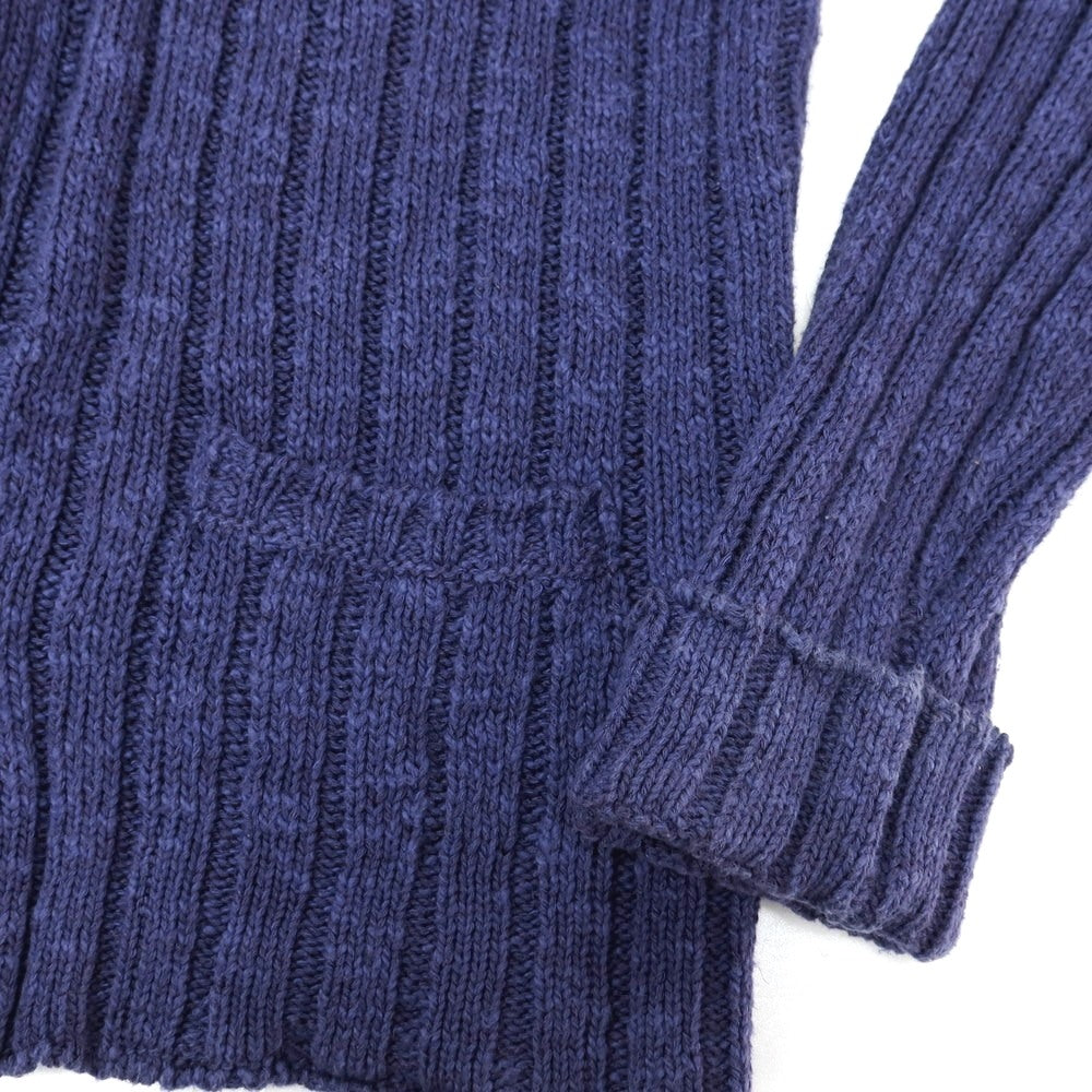 【中古】ドルモア DRUMOHR コットンリネン ショールカラー カーディガン ネイビー【サイズ48】【 状態ランクC 】【 メンズ 】