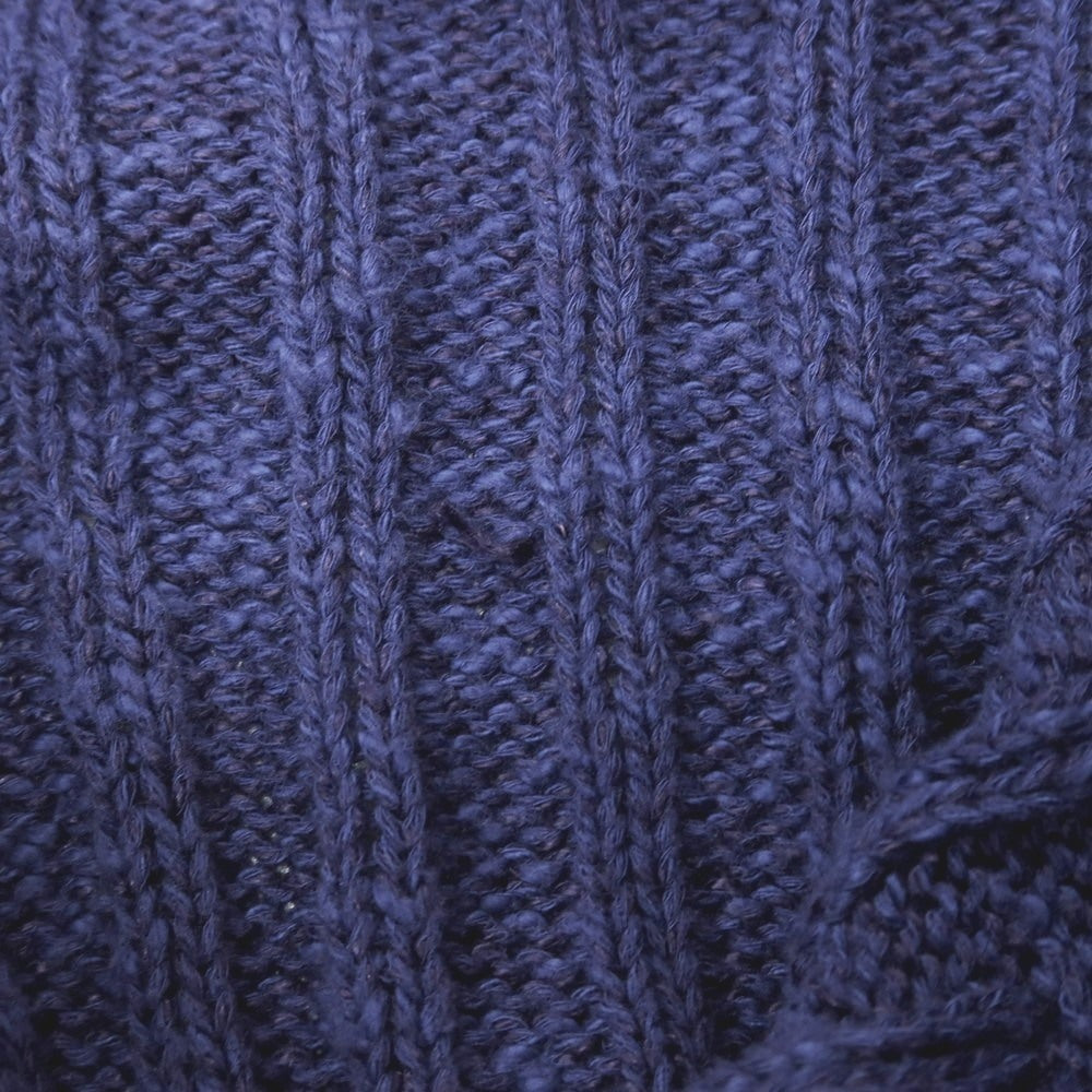 【中古】ドルモア DRUMOHR コットンリネン ショールカラー カーディガン ネイビー【サイズ48】【 状態ランクC 】【 メンズ 】