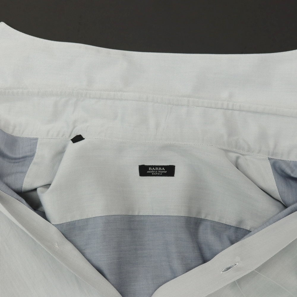 【中古】バルバ BARBA コットン ワイドカラー ドレスシャツ ライトグレー【サイズ42】【 状態ランクC 】【 メンズ 】