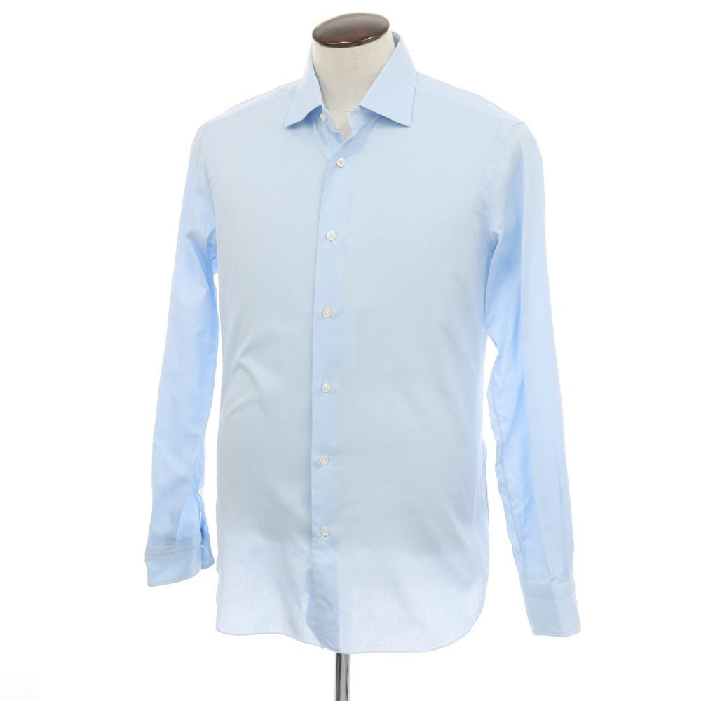 【中古】バルバ BARBA CULTO コットン セミワイドカラー ドレスシャツ ブルー【サイズ42】【 状態ランクC 】【 メンズ 】