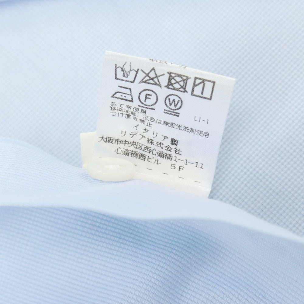 【中古】バルバ BARBA CULTO コットン セミワイドカラー ドレスシャツ ブルー【サイズ42】【 状態ランクC 】【 メンズ 】