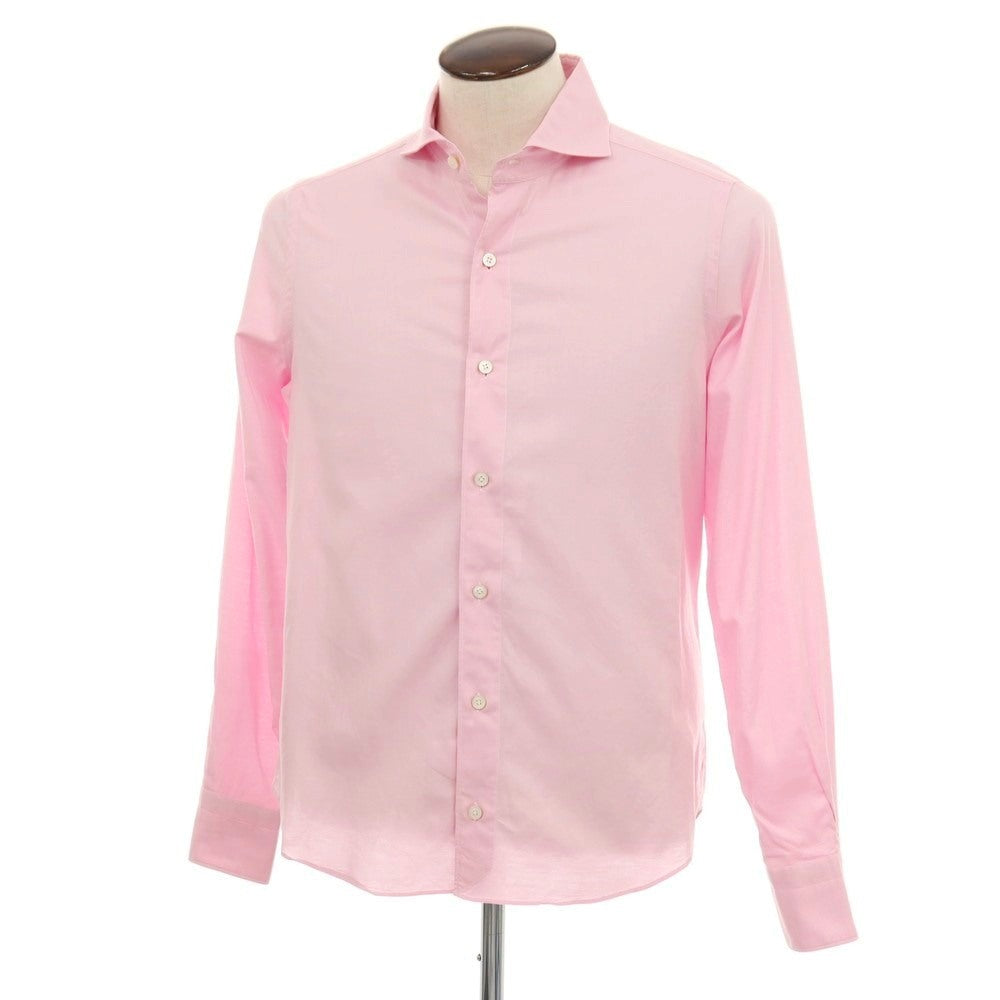 【中古】フィナモレ Finamore コットン ホリゾンタルカラー ドレスシャツ ピンク【サイズ41】【 状態ランクB 】【 メンズ 】