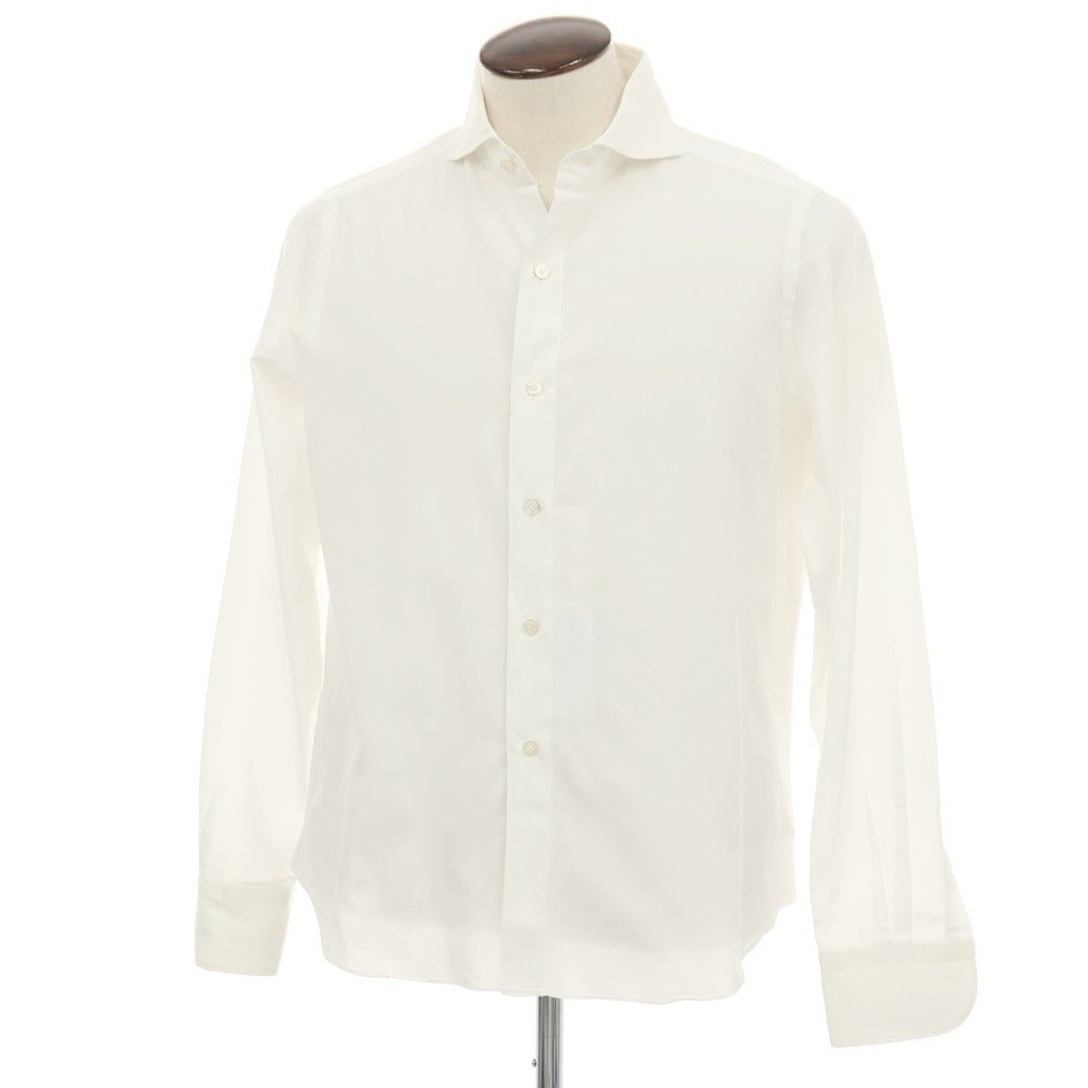 【中古】フィナモレ Finamore コットン ホリゾンタルカラー ドレスシャツ ホワイト【サイズ41】【 状態ランクC 】【 メンズ 】