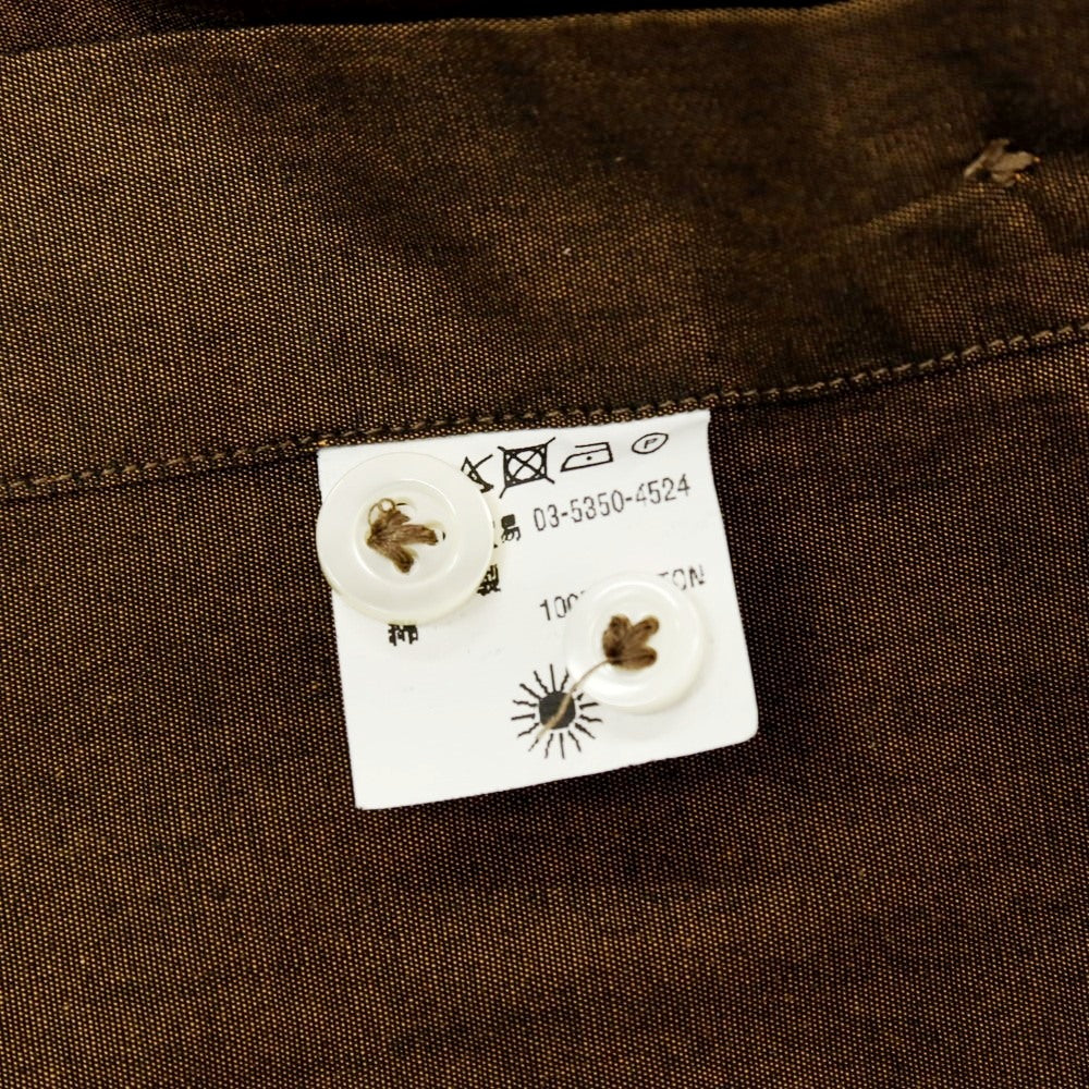 【中古】ジャンネット giannetto コットン ワイドカラー カジュアルシャツ ブラウン【サイズ42】【 状態ランクB 】【 メンズ 】