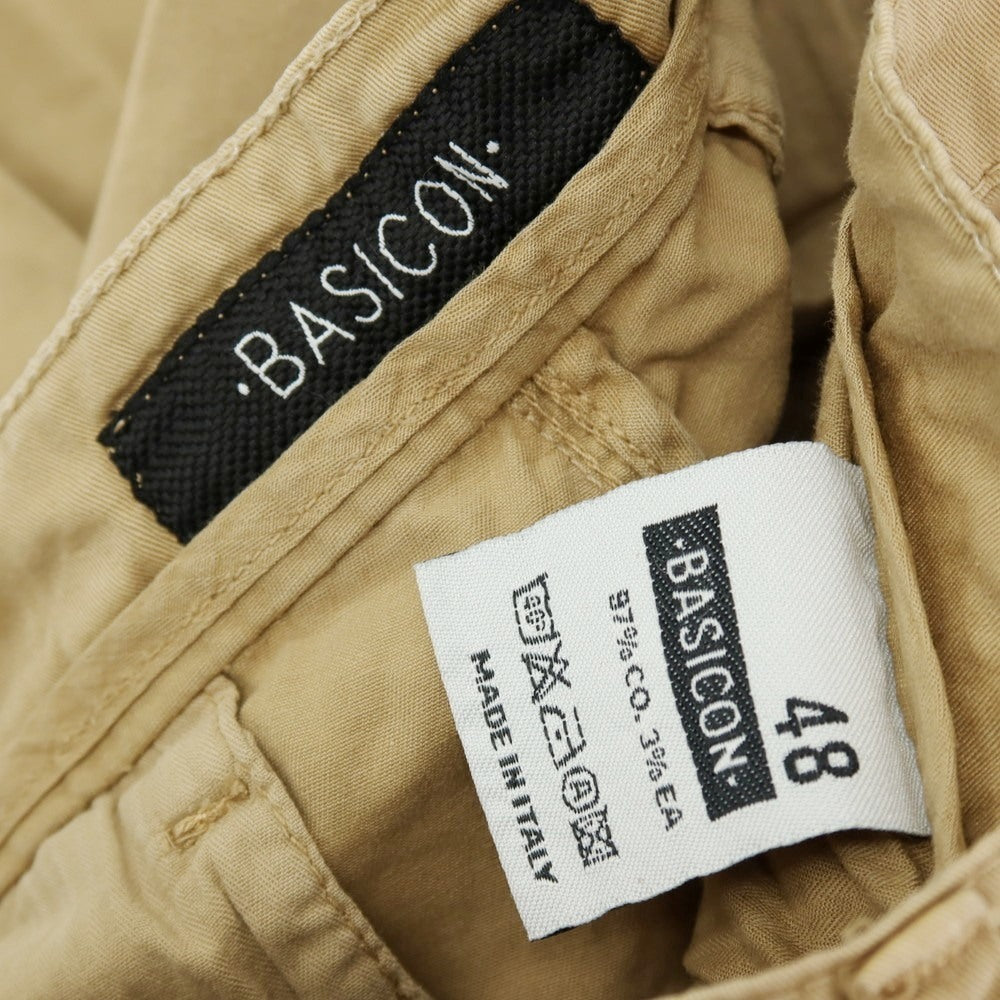 【SALE30%OFF/返品不可】【中古】ベイジコン BASICON ストレッチ コットン カジュアルスラックスパンツ ダークベージュ【 サイズ48 】【 状態ランクC 】【 メンズ 】