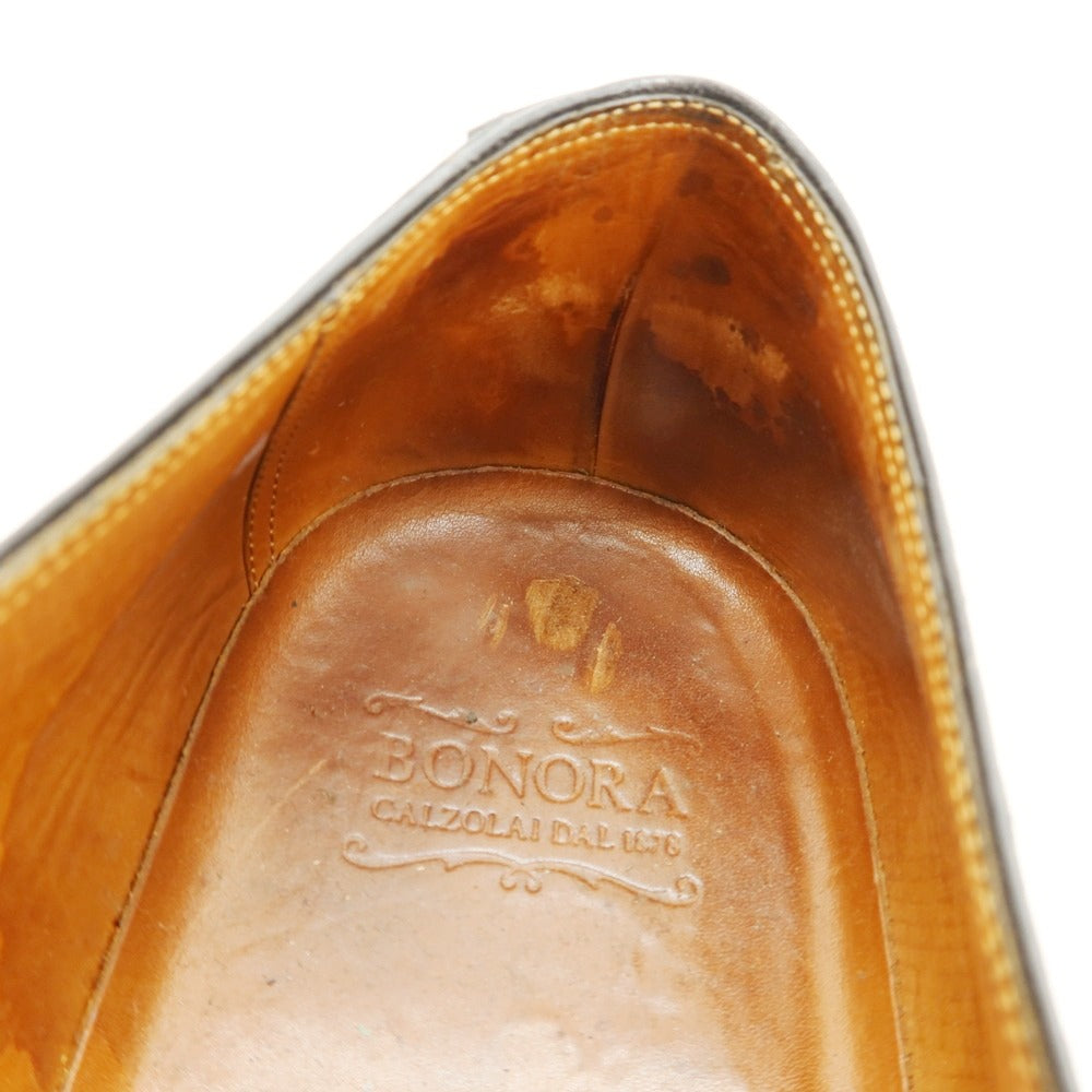 【中古】ボノーラ BONORA カーフ レザー ルベジェーゼ Uチップ ブラック【サイズ40】【 状態ランクB 】【 メンズ 】