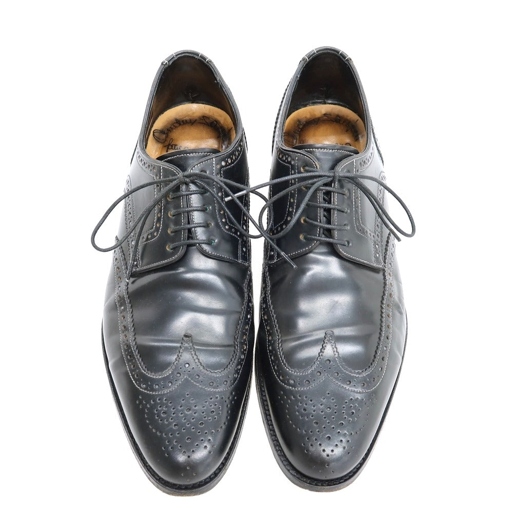【中古】サントーニ Santoni コードバン ウイングチップ ブラック【 サイズ5 1/2 】【 状態ランクB 】【 メンズ 】