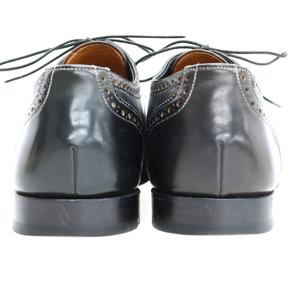 【中古】サントーニ Santoni コードバン ウイングチップ ブラック【サイズ5 1/2】【 状態ランクB 】【 メンズ 】