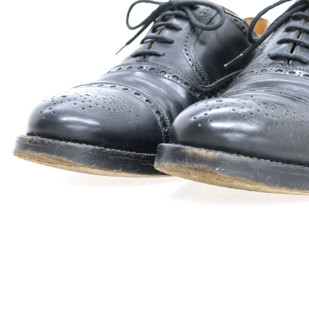 【中古】シルバノラッタンジ Silvano Lattanzi カーフ ウイングチップ ブラック【サイズ6】【 状態ランクC 】【 メンズ 】