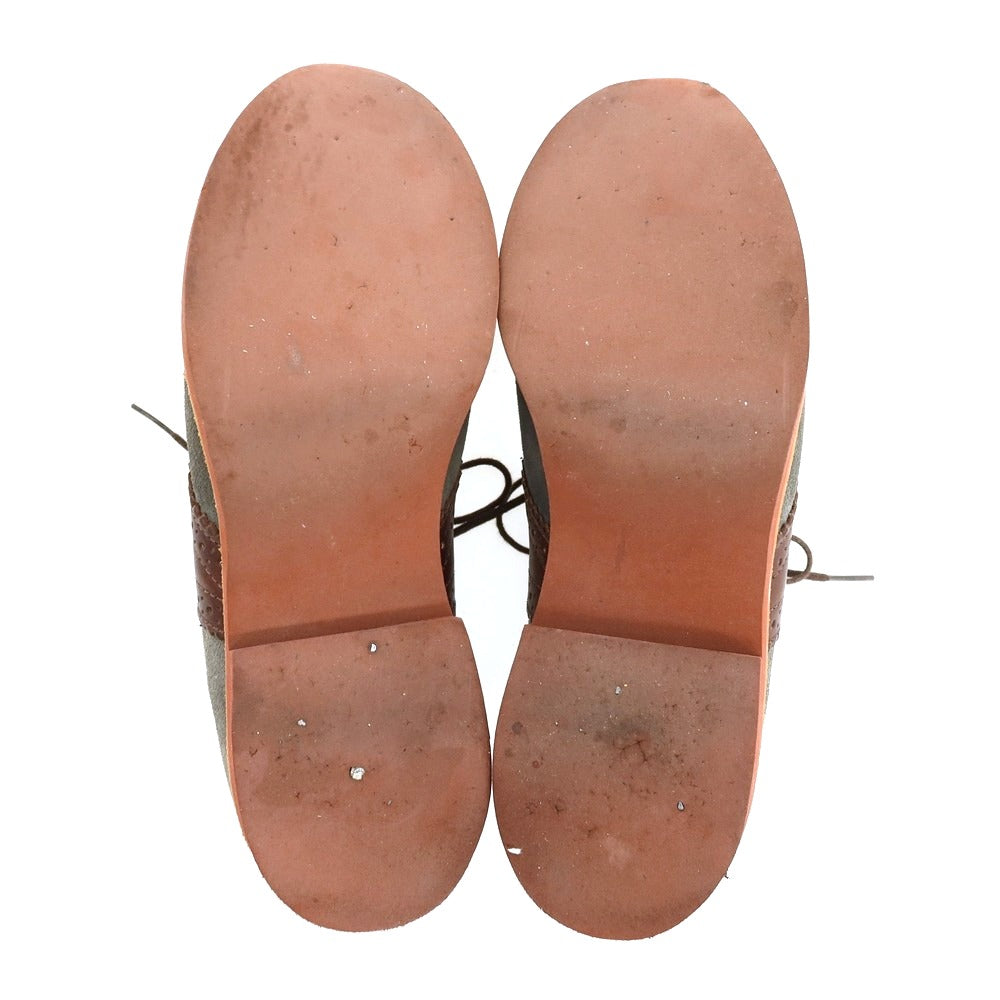 【中古】ウォークオーバー WALK OVER スエードレザー ドレスシューズ グレーxブラウン【サイズ7】【 状態ランクC 】【 メンズ 】