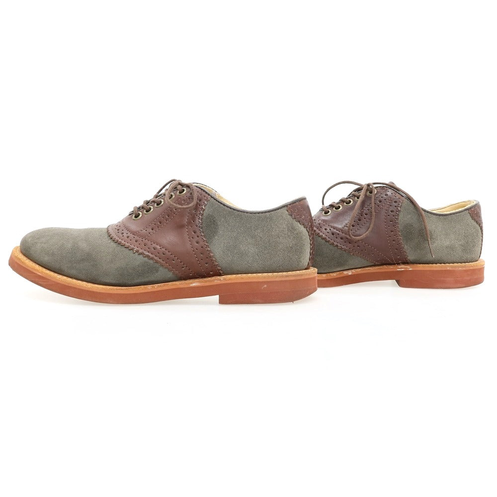 【中古】ウォークオーバー WALK OVER スエードレザー ドレスシューズ グレーxブラウン【サイズ7】【 状態ランクC 】【 メンズ 】