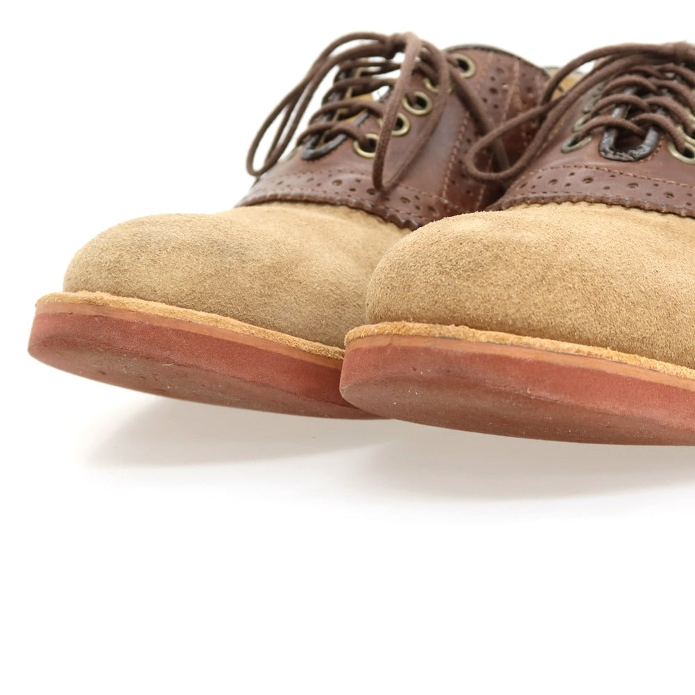 【中古】ウォークオーバー WALK OVER スエードレザー ドレスシューズ ベージュxブラウン【サイズ7 1/2】【 状態ランクC 】【 メンズ 】