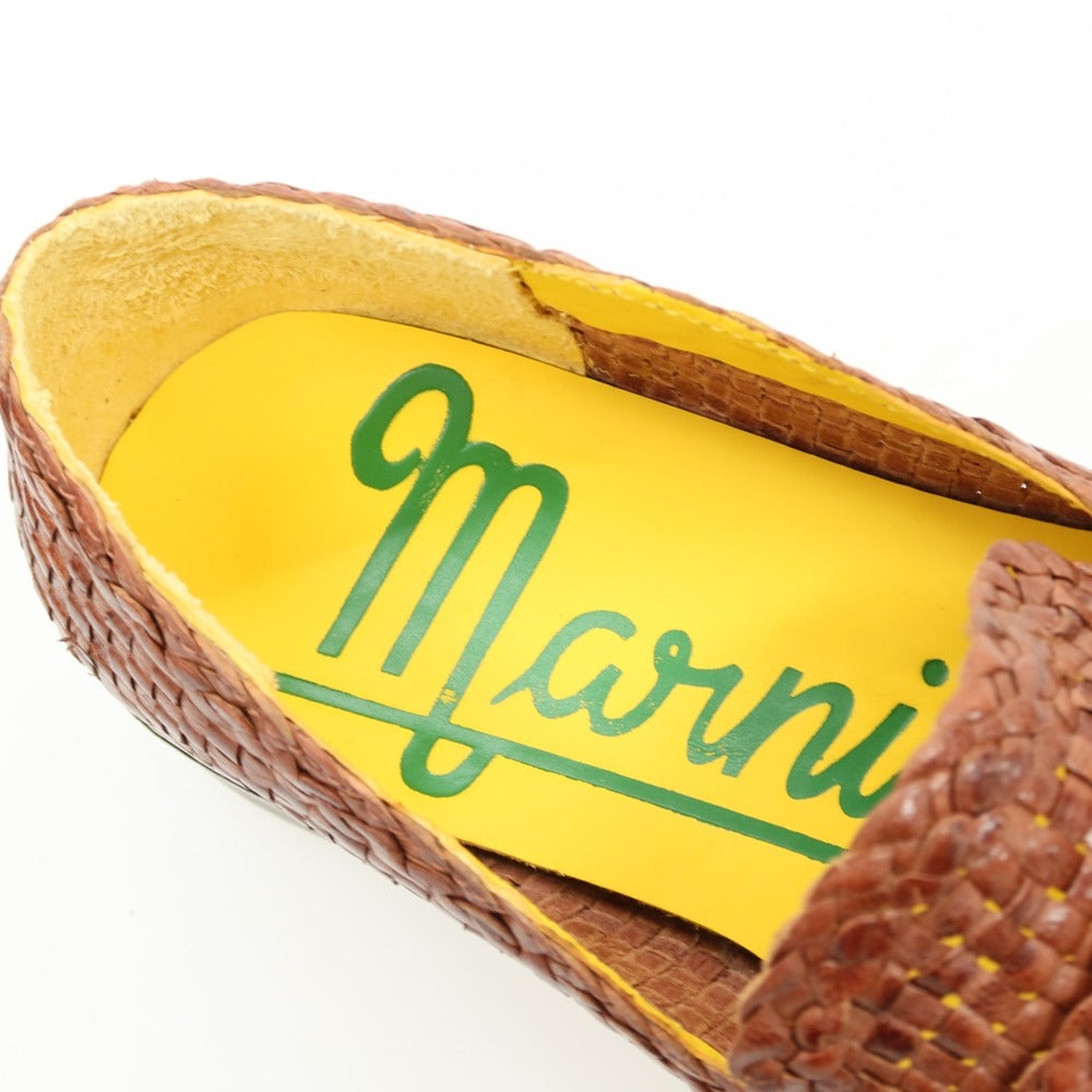 【中古】【未使用】マルニ MARNI レザー ローファー ライトブラウン【サイズ40】【 状態ランクS 】【 メンズ 】